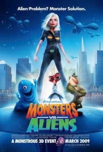 Monsters vs Aliens Movie Poster