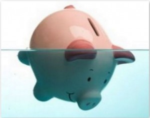 Sinking Piggy Bank