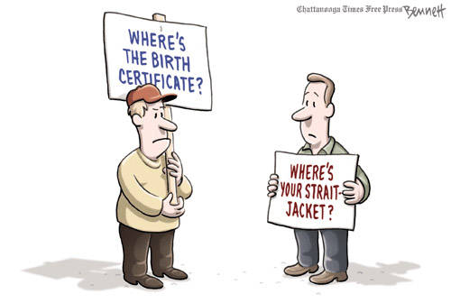 Crazy Birthers Cartoon
