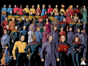 Caricatures Of Star Trek's Many Main Characters