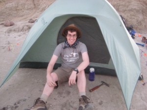 This is me at our camp site right after setting it up on the 23rd.