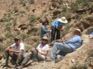 Taking a midday break at our main fossil site