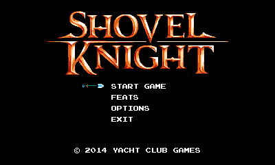 Shovel Knight Title Screen